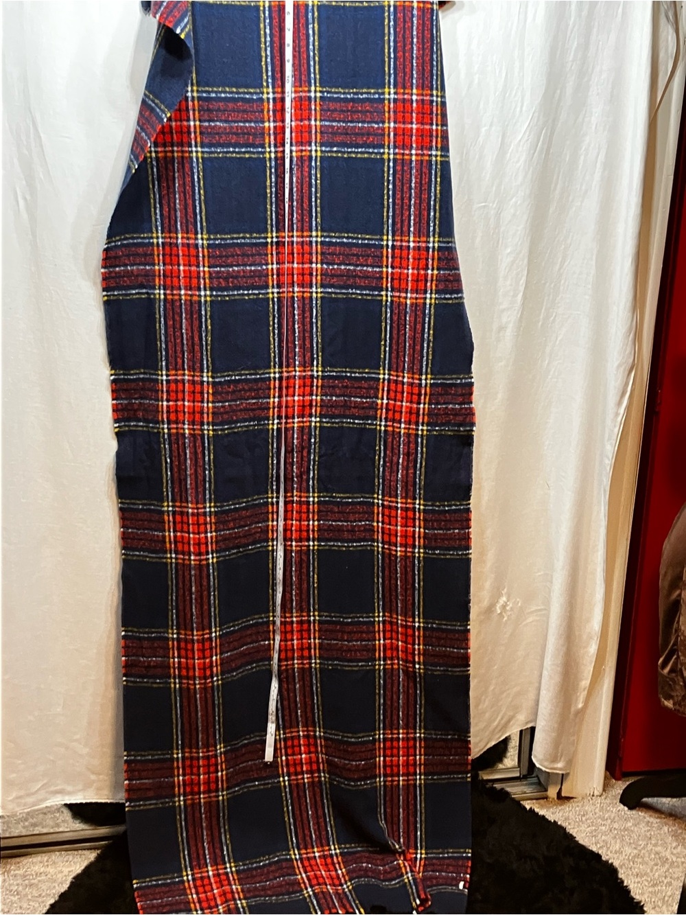 Old Navy Navy and Red Plaid Maxi Scarf. Really wide, big and warm